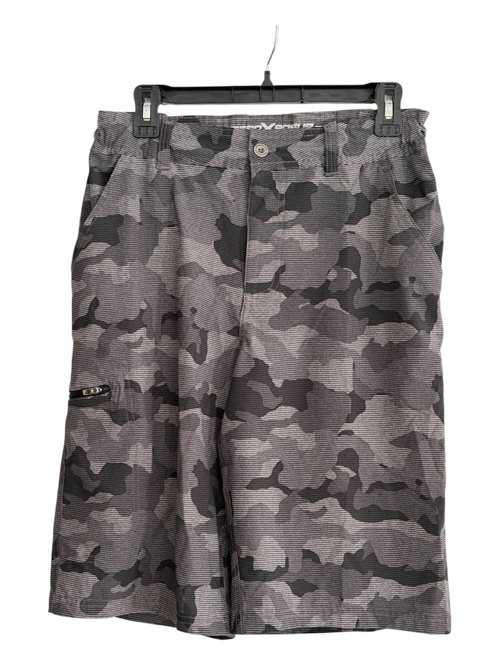 ZeroXposur Gray & Black Camo Youth Cargo Shorts adjustable waist